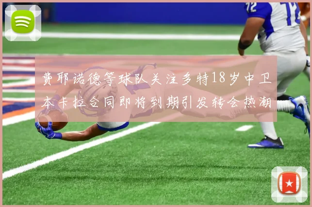 费耶诺德等球队关注多特18岁中卫本卡拉合同即将到期引发转会热潮